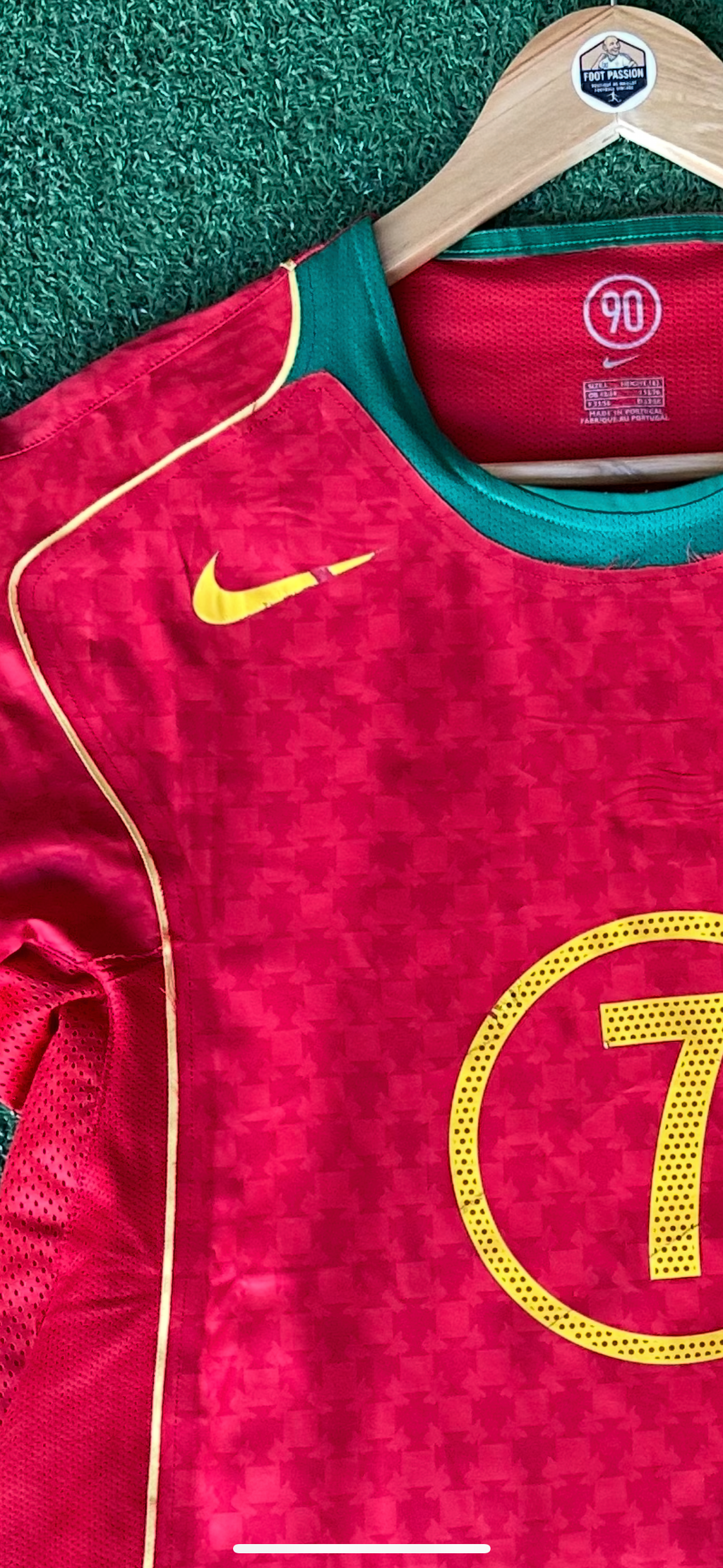 🇵🇹 Maillot Vintage Portugal 2004 – Luís Figo #7 – Nike