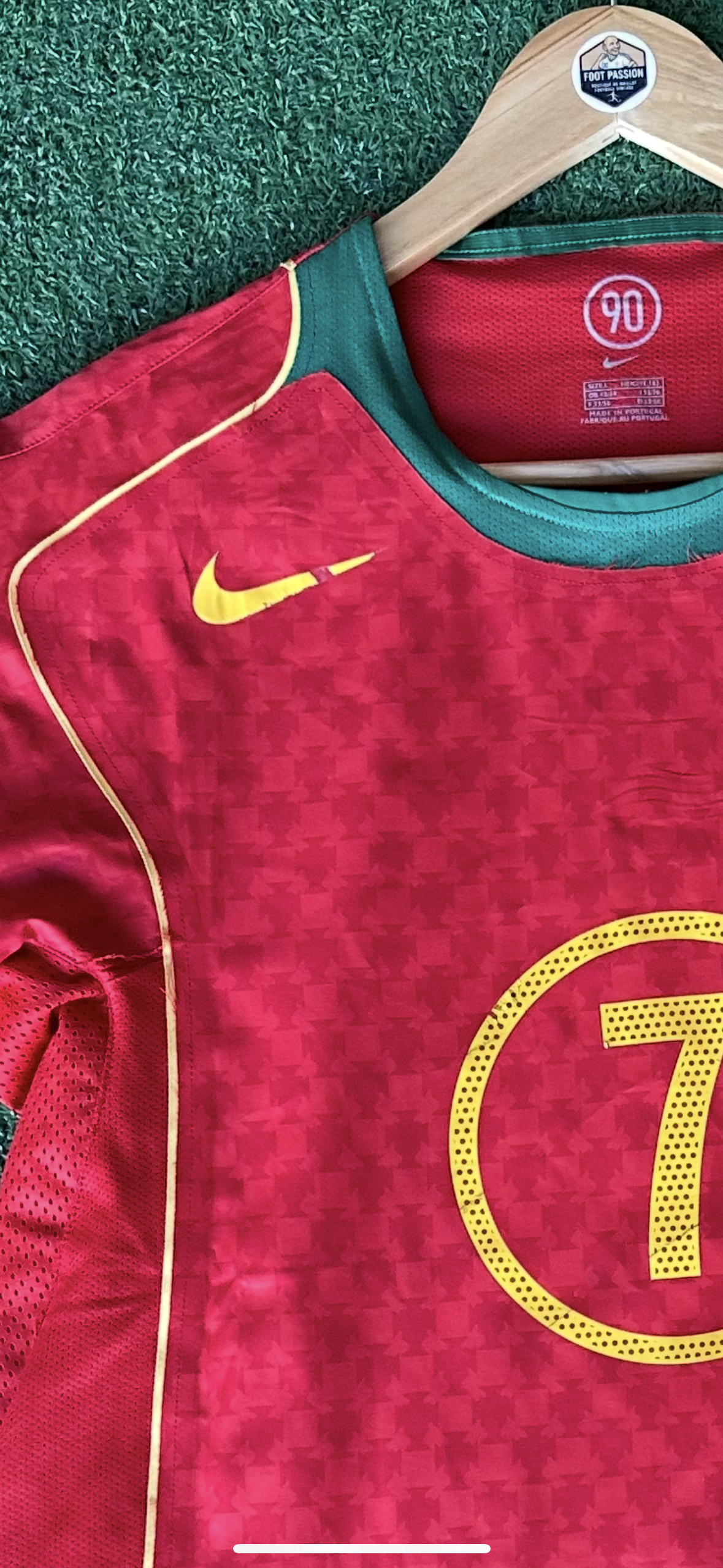 🇵🇹 Maillot Vintage Portugal 2004 – Luís Figo #7 – Nike