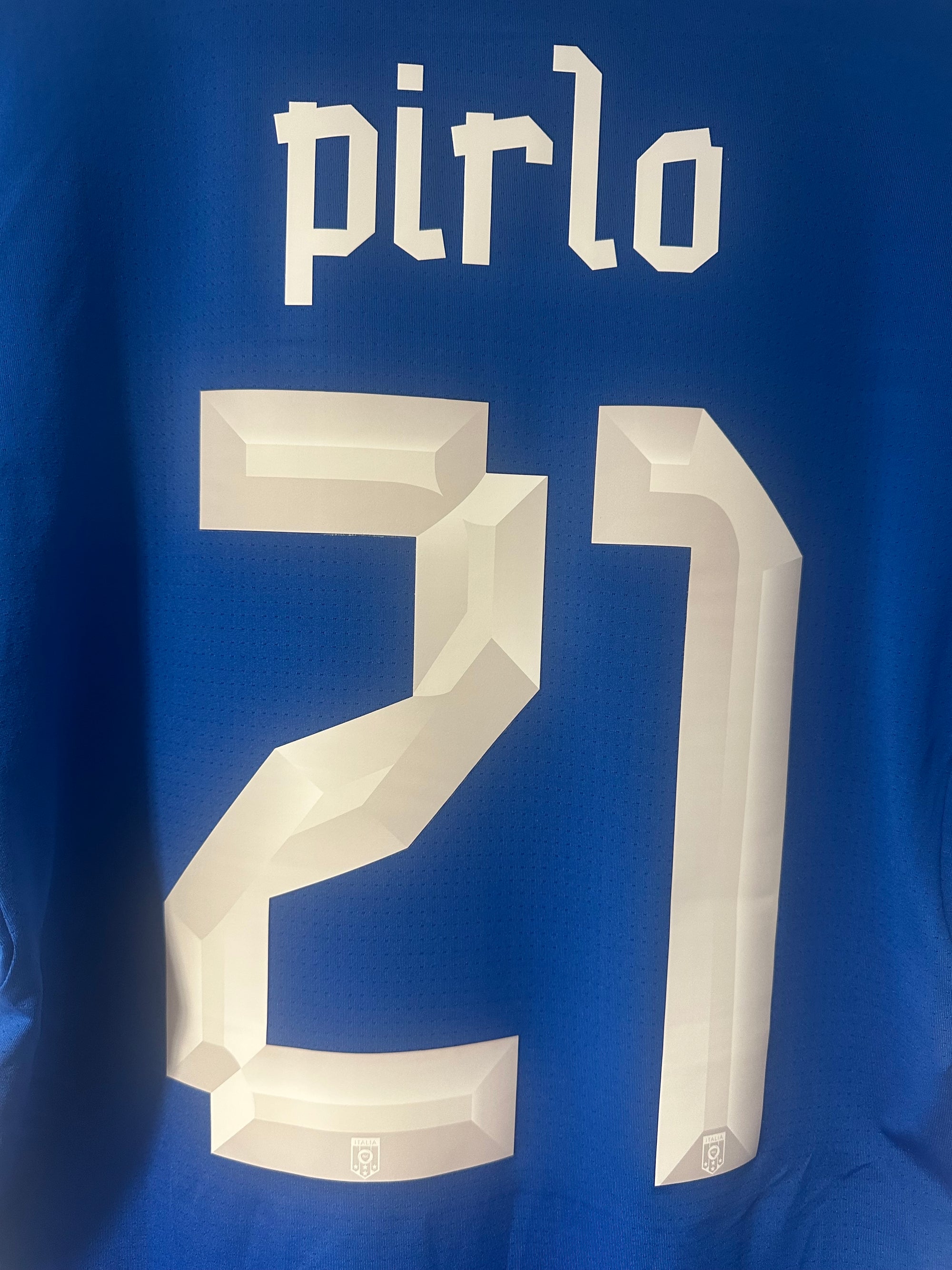 2012 - Italy Home Shirt / Player Issue - Pirlo #21 - 9/10 - (M)