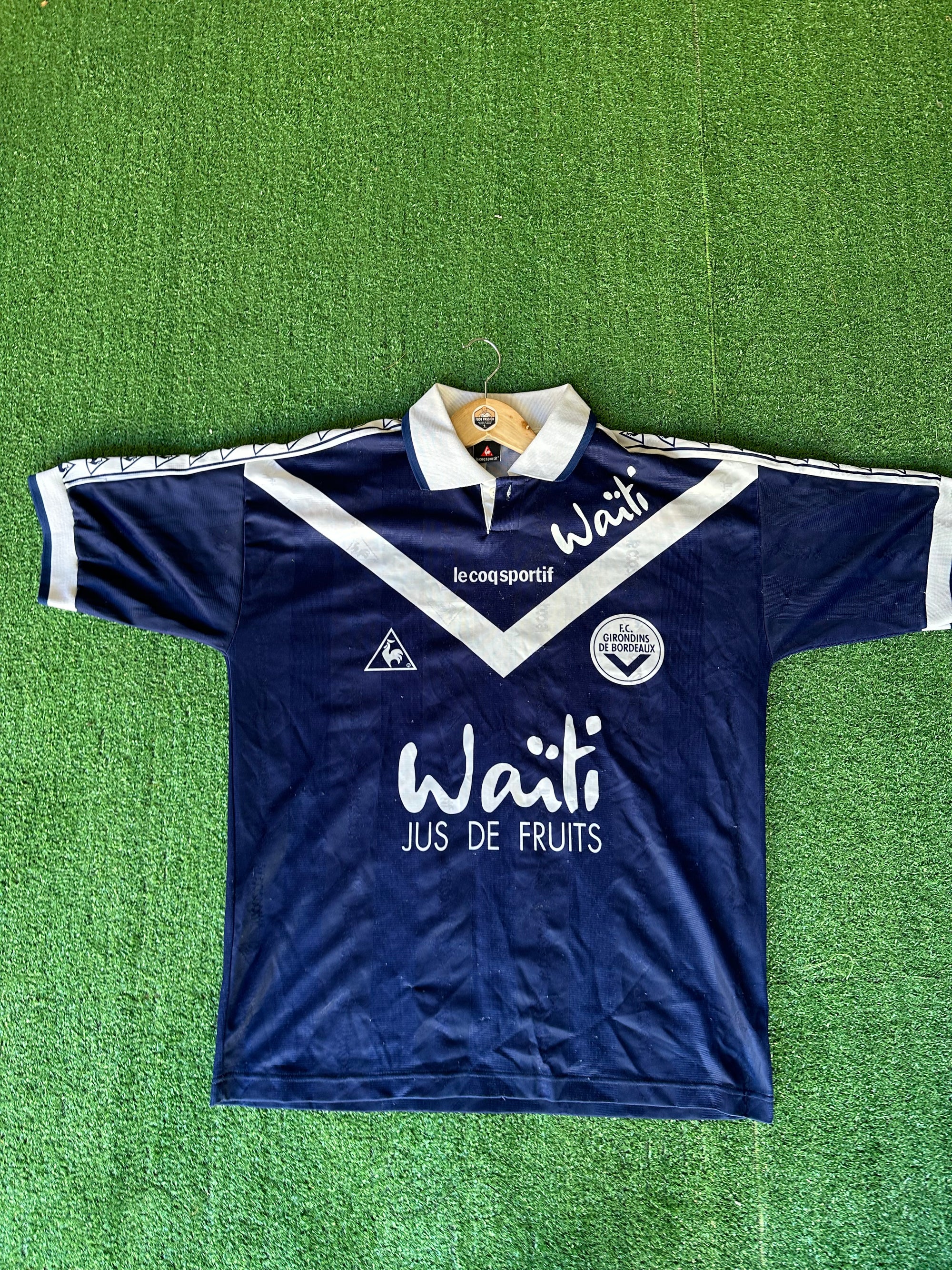 Maillot vintage Bordeaux 1995/96 – J.P.P. #27 – Le Coq Sportif