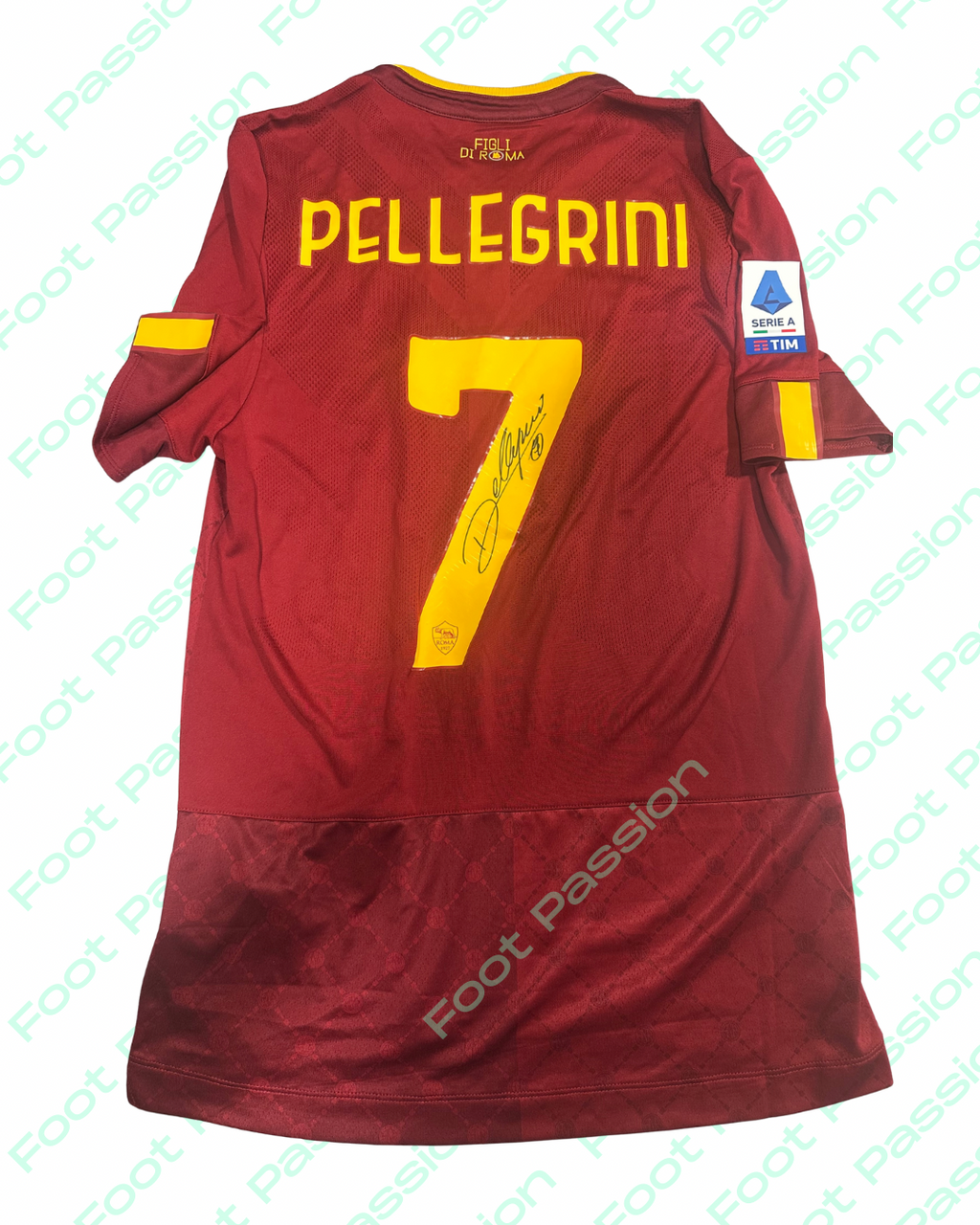 2022/2023 - AS Roma Home * Pellegrini #7 - Signed (L) - 9/10