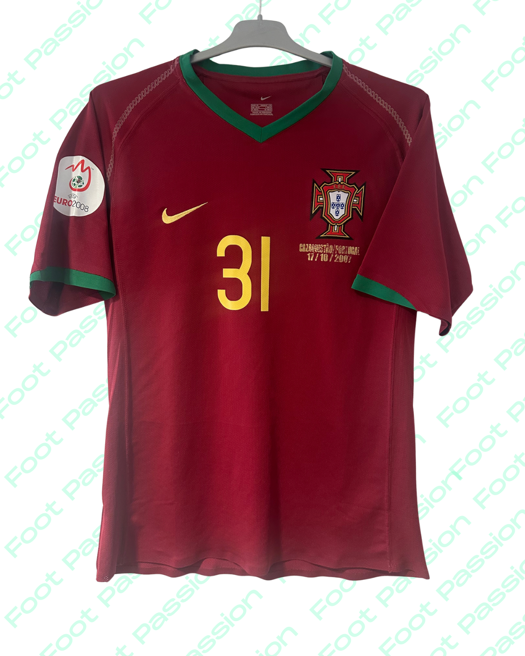 2006/08 - Portugal Home Shirt - Player Issue - Bosingwa #31 (M) - 7/10