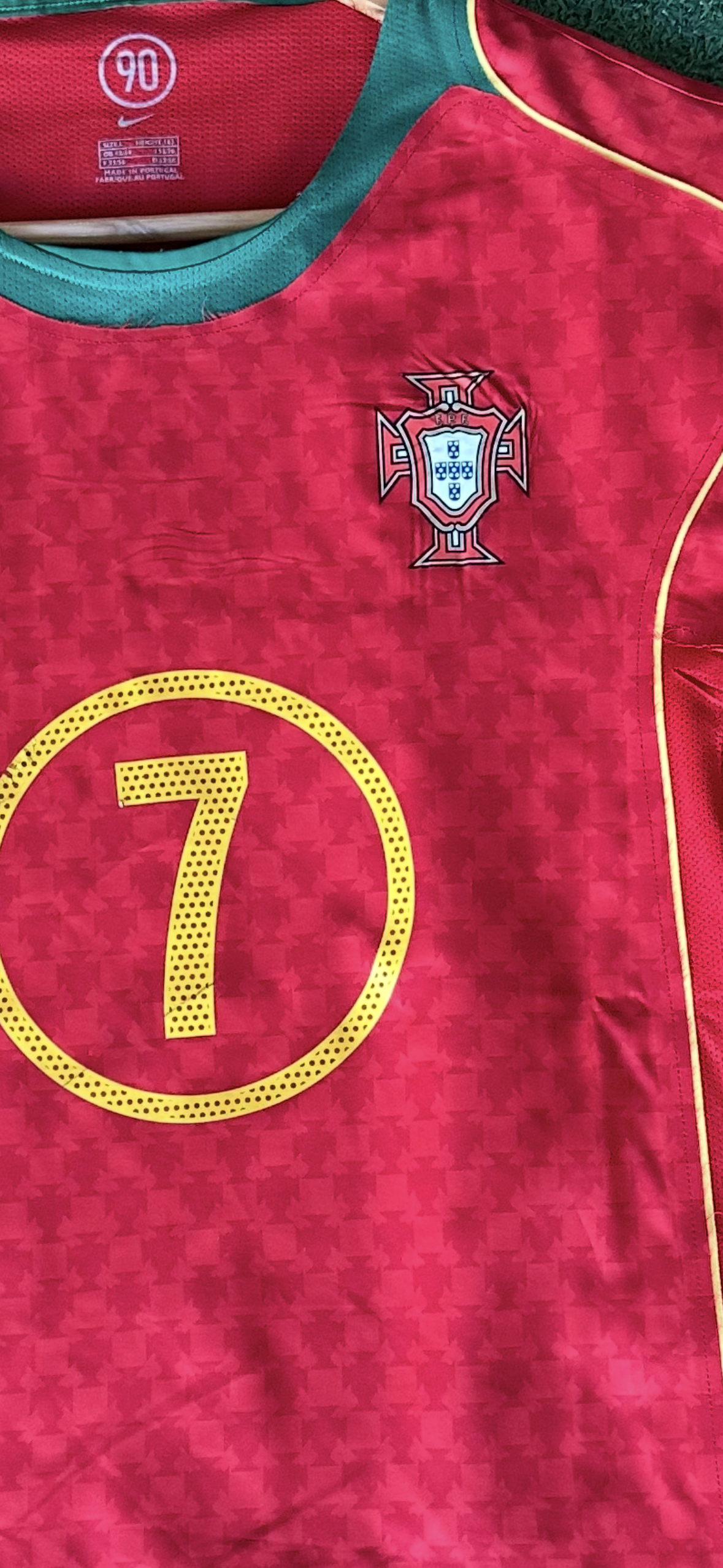 🇵🇹 Maillot Vintage Portugal 2004 – Luís Figo #7 – Nike