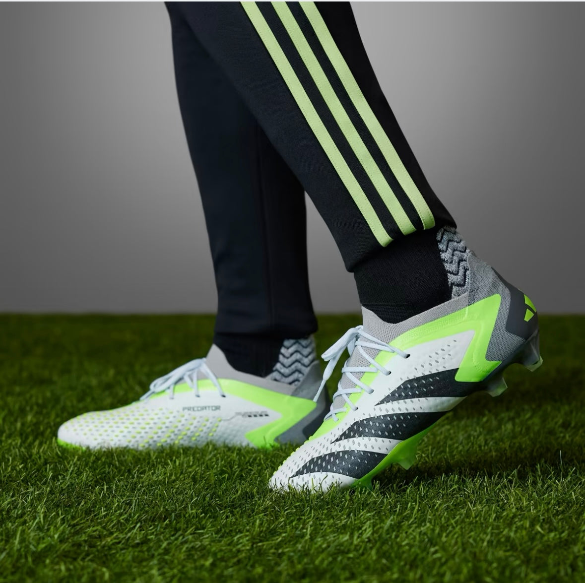 Adidas Predator Accuracy.1 FG – Blanc / Vert fluo / Noir