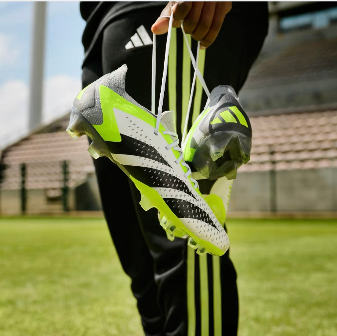 Adidas Predator Accuracy.1 FG – Blanc / Vert fluo / Noir