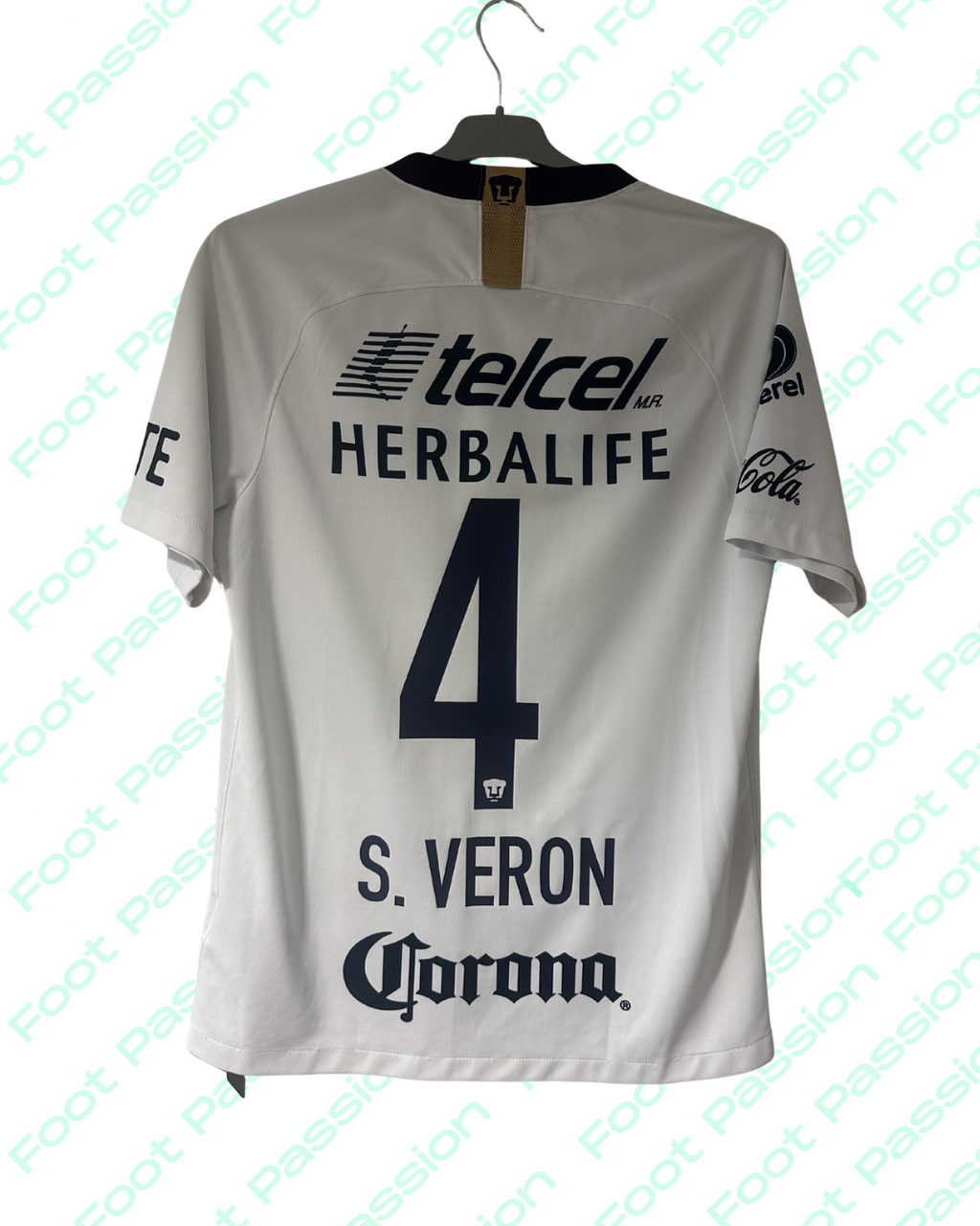 2018/19 - UNAM Pumas Home Shirt - S.Veron #4 (M) - 8/10