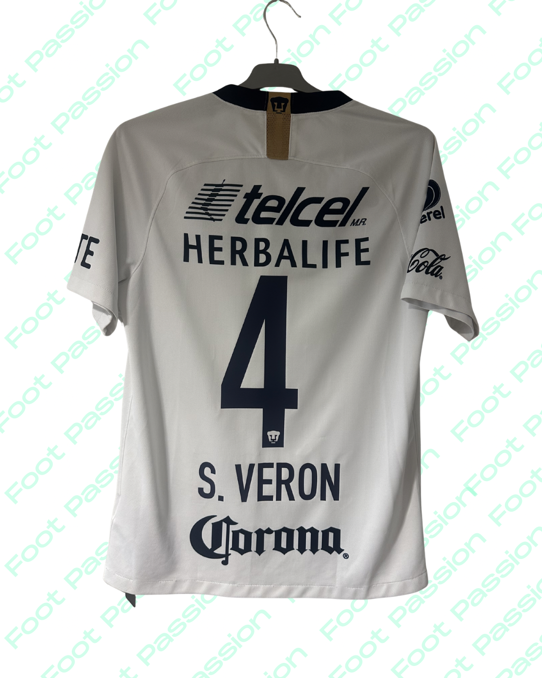 2018/19 - UNAM Pumas Home Shirt - S.Veron #4 (M) - 8/10