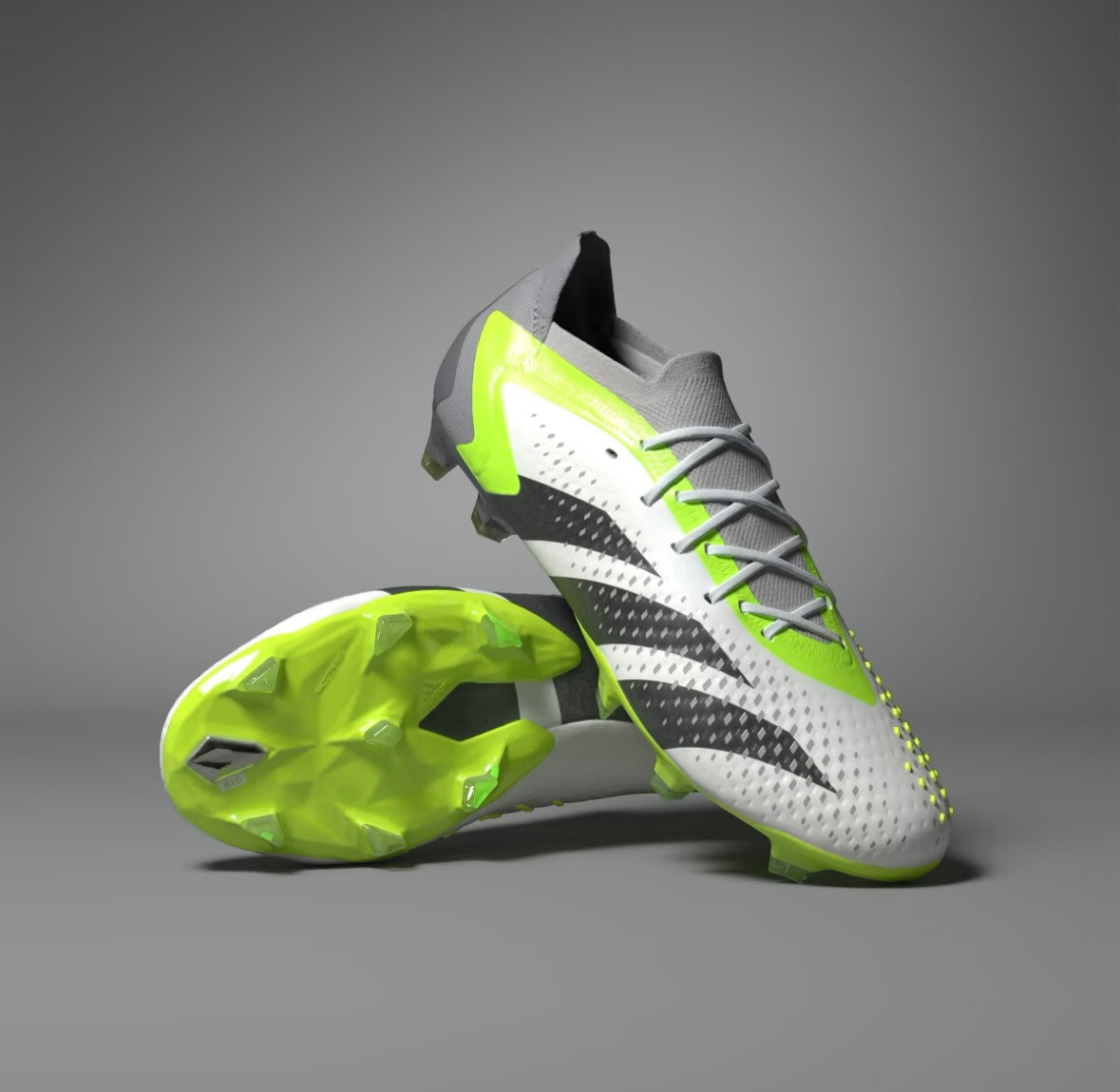 Adidas Predator Accuracy.1 FG – Blanc / Vert fluo / Noir