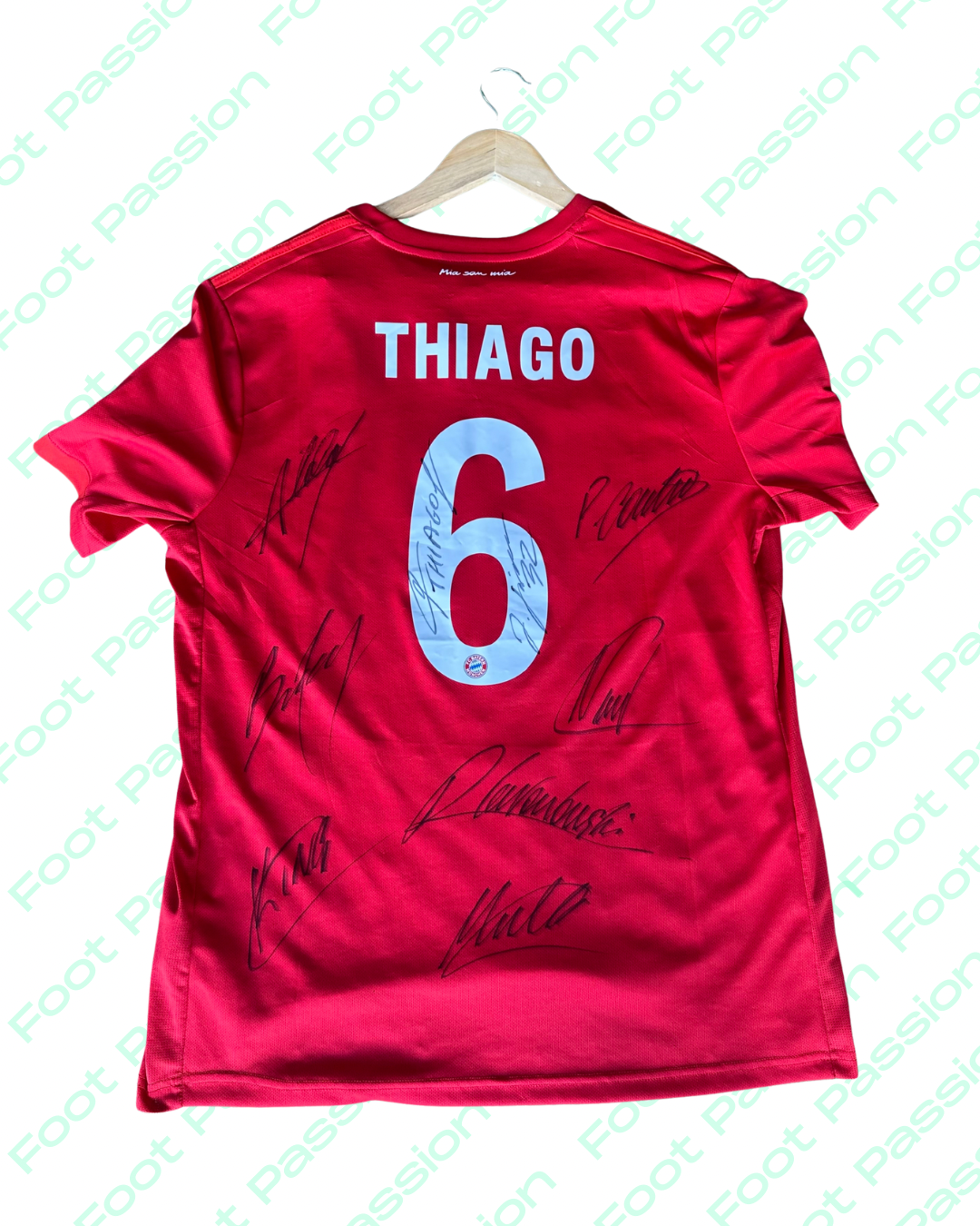 🟥 Maillot Officiel Bayern Munich – Thiago Alcantara #6 Signé