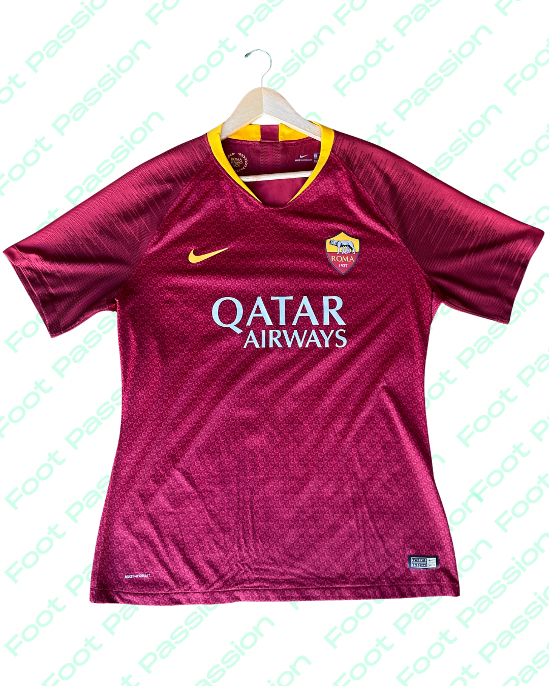 🟡🔴 Maillot AS Roma Domicile 2018/19 – Nzonzi #2022 (Nike – Collector Stock Pro)